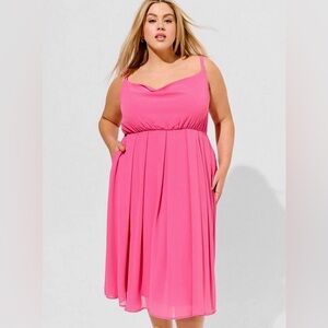torrid Hot Pink Sleeveless Midi Dress